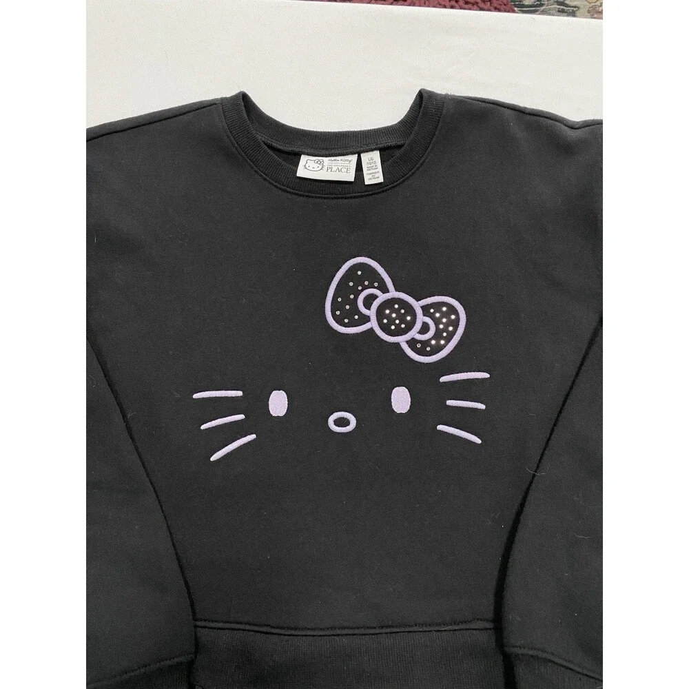 Hello Kitty The Children's Place Girls Sequin Fleece Dress - Size L (10/12) - Picture 2 of 9